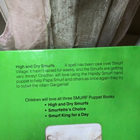 Vintage 1983 High and Dry Smurfs Cloth Puppet Book - Picture 7 of 8